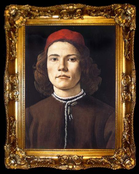 framed  Sandro Botticelli Portrait of a young man, ta009-2